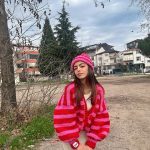 strickjacke rot