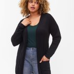 strickjacke schwarz damen