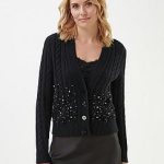 strickjacke schwarz damen