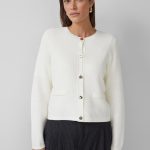 strickjacke weiß