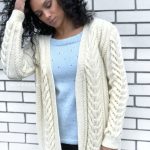 weiße strickjacke damen